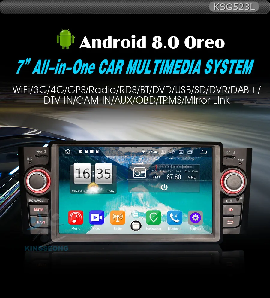 Discount Android 8.0 DAB+Autoradio GPS NAVI Canbus WiFi 4G GPS Radio RDS BT USB SD DVR OBD Car Multimedia Player for FIAT Punto Linea 0