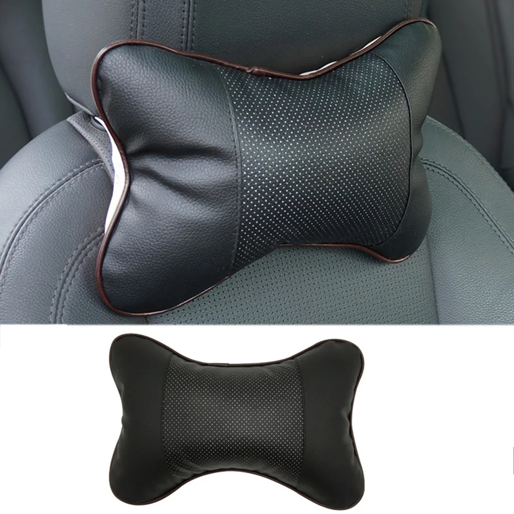 

1PC Leather+Cushion Car Seat Neck Pillow Protection Safety Auto Headrest Support Rest Cushion Drop Shipping