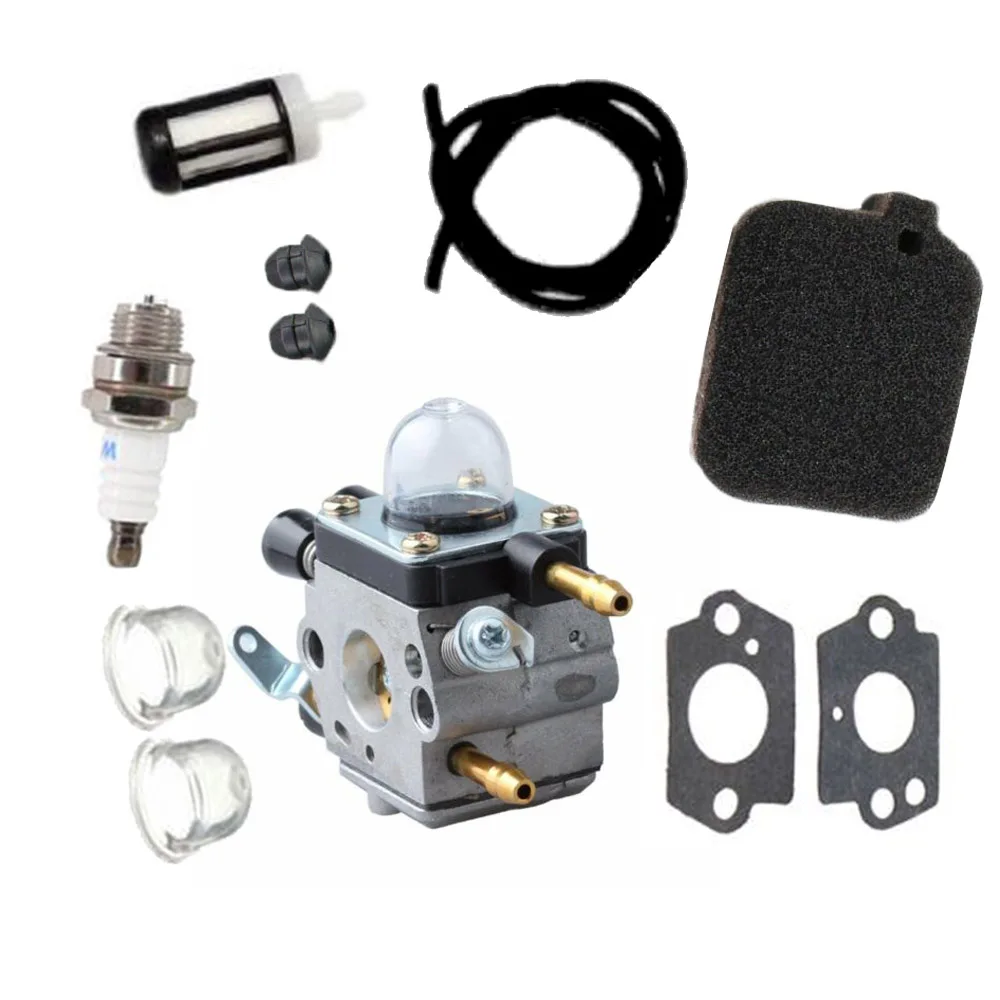 

Carburetor Kit Air fuel filter Gaskets Spark plugs For Stihl BG45 BG55 BG65 Useful