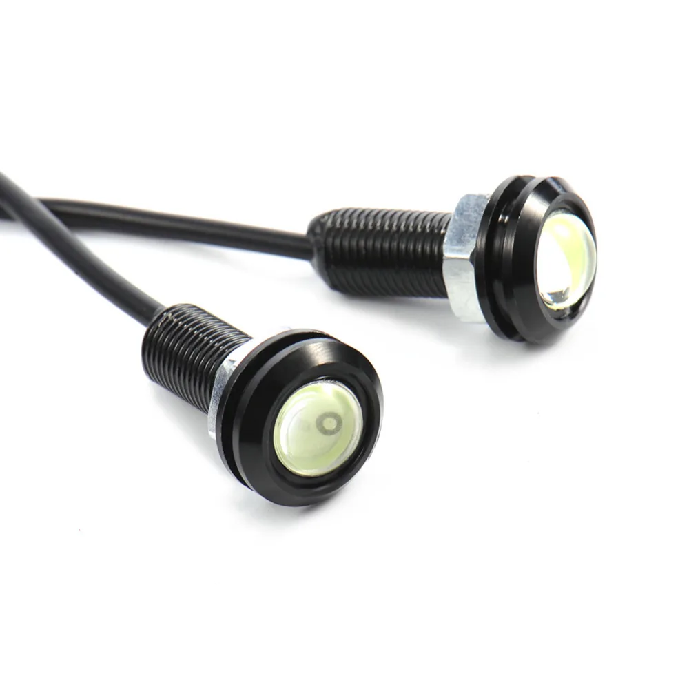 9W 12V 2PCS LED Eagle Eye White Light Daytime Running DRL Tail Backup