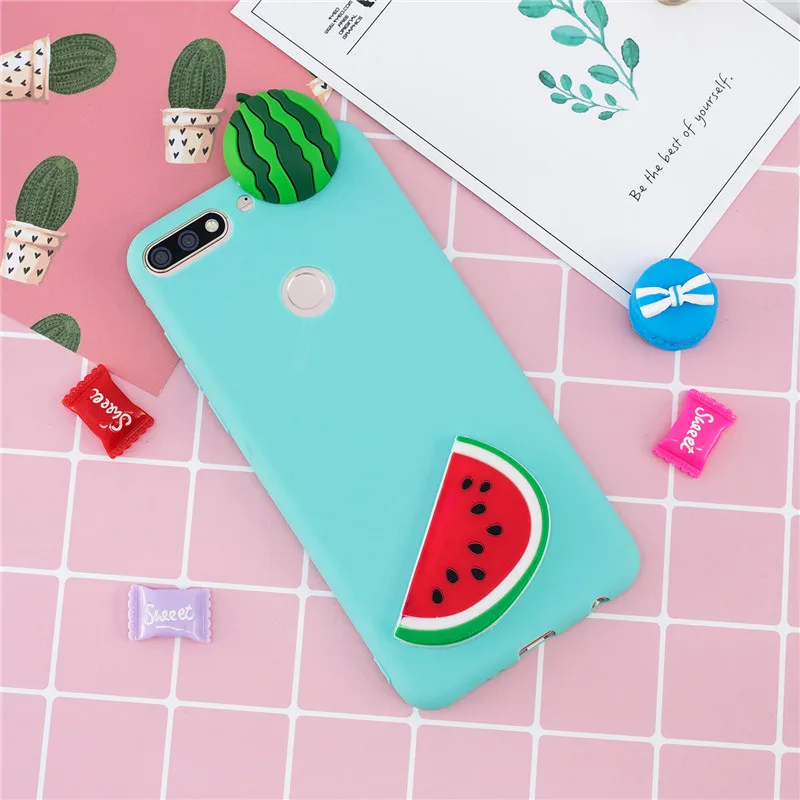 Y7 чехол для Coque huawei Y7 чехол s для huawei Y7 Prime чехол мультяшная 3D кукла игрушка Мягкий силиконовый чехол для телефона для женщин