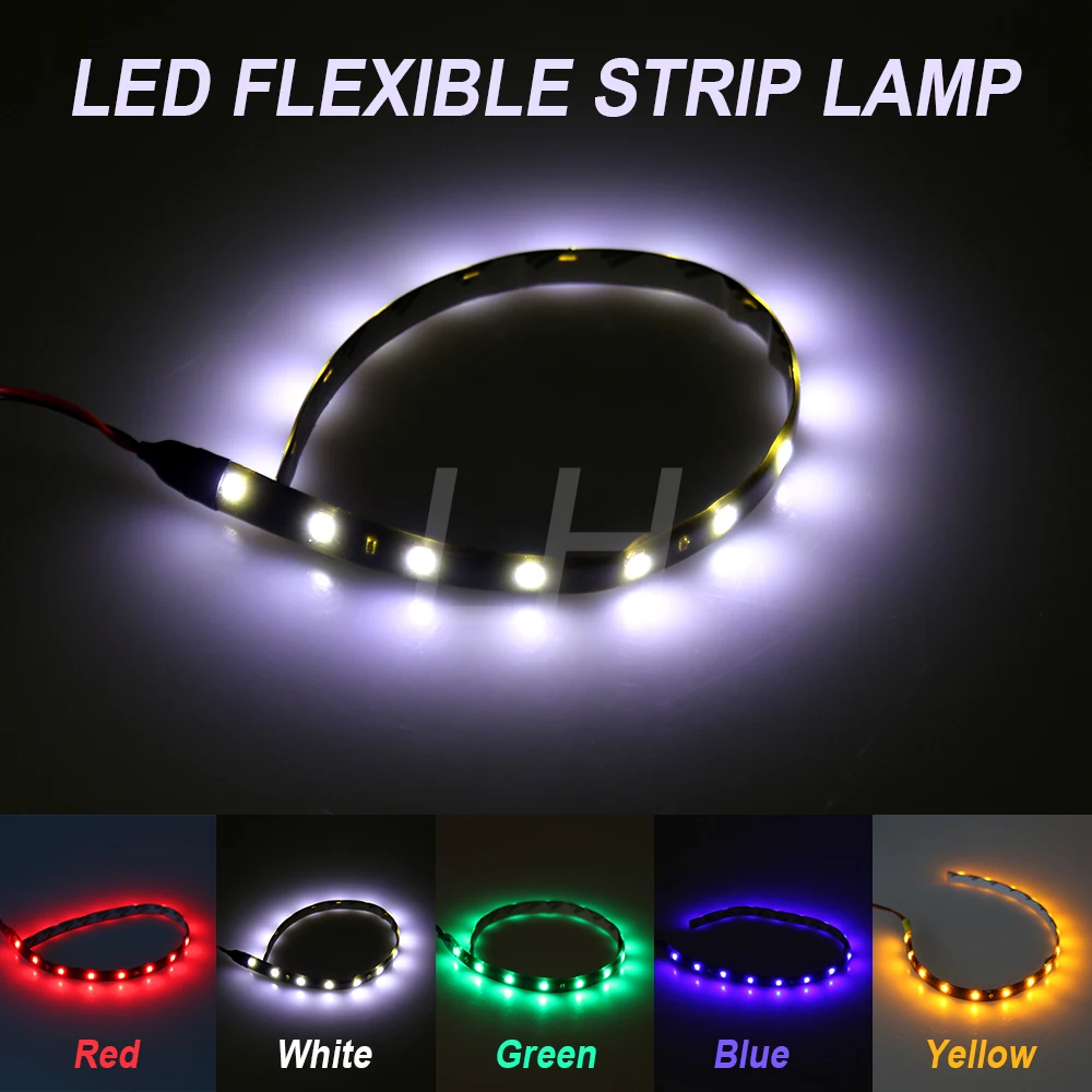 

Car LED Strip DRL Waterproof Car Auto Decorative Flexible LED Strip 12V 30cm 15SMD Daytime Running Light