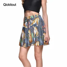 Qickitout юбки оптовые продажи, распродажи высокое качество модные, пикантные тонкий Для женщин юбка с тиграми юбки с цифровым принтом S-4XL Большие размеры