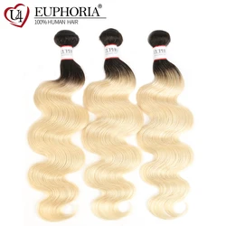 Body Wave Human Hair Bundles Deal 1/3 PCS EUPHORIA Ombre Blonde 613 Color Hair Weft Extensions 8-26inch 100% Remy Hair Weaving Body Wave Human Hair Bundles Deal 1/3 PCS EUPHORIA Ombre Blonde 613 Color Hair Weft Extensions 8-26inch 100% Remy Hair Weaving