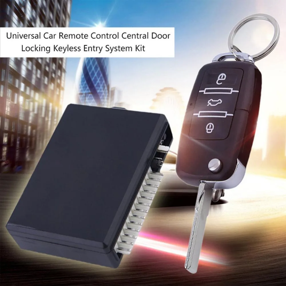 Universal Car Remote Control Central Door Locking Keyless Entry System Kit Automatic Central Lock Output Optional