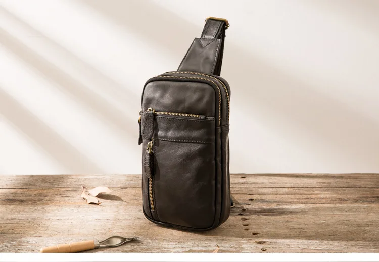 Para Homens Feminino Genuíno Sling Saco de