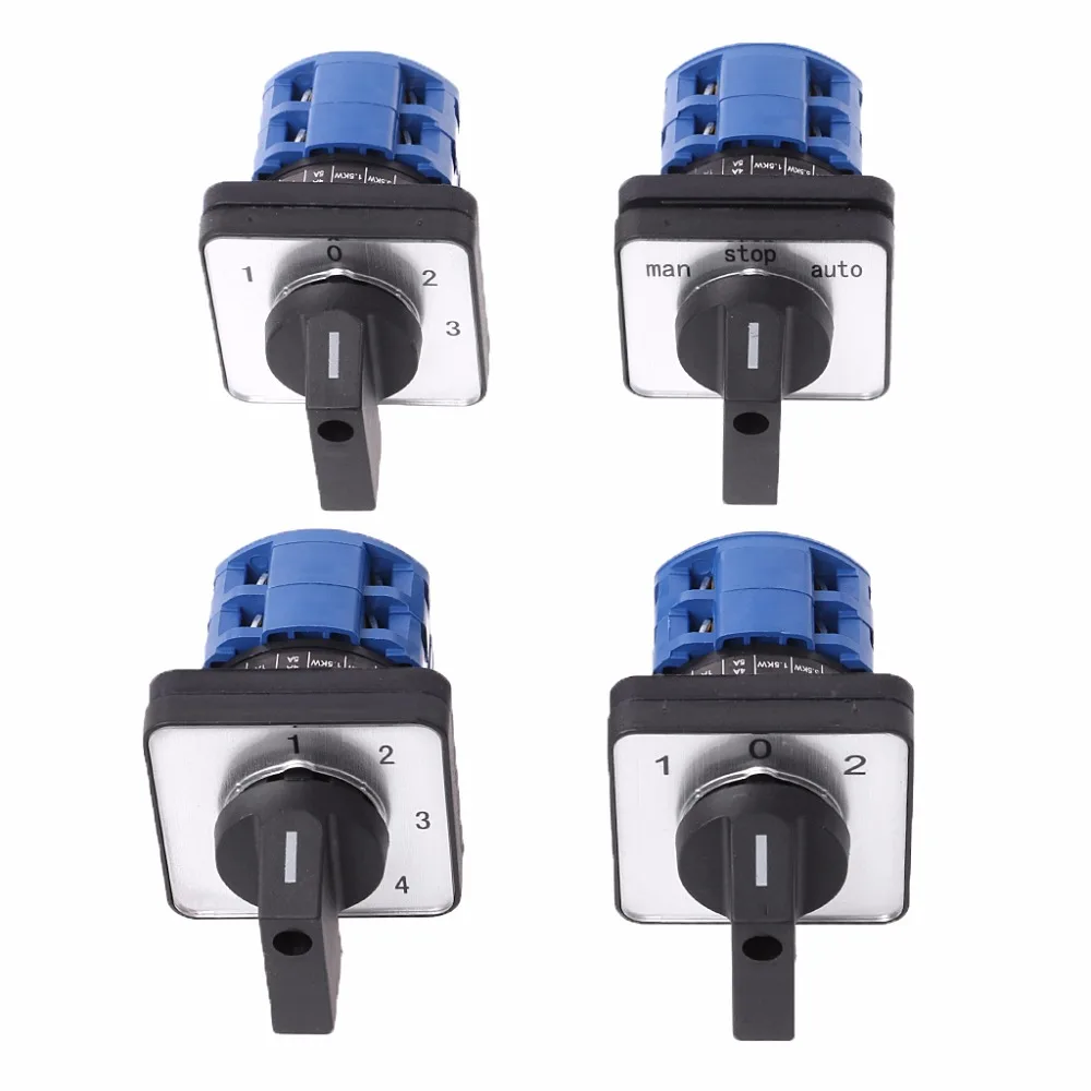 

Electric 2/3/4 position 8 Terminals Rotary Cam Changeover Switch 660V 20A Switches