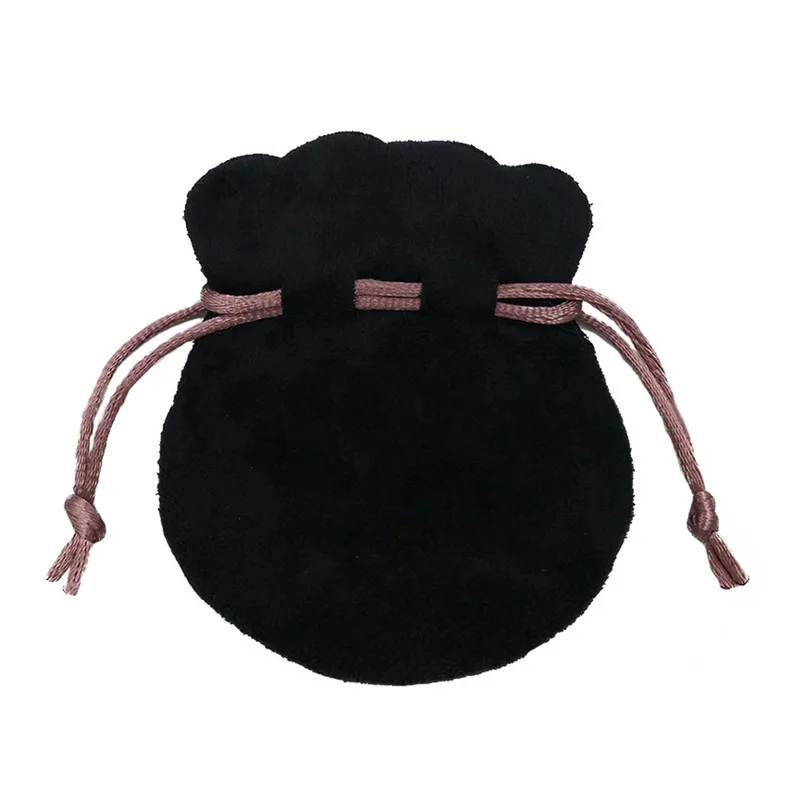 

Black Flannel Original Pans Logo Bag Pouch For Pendant Bead Charm Bracelet Women Jewelry Birthday Gift Bags Outer Packaging