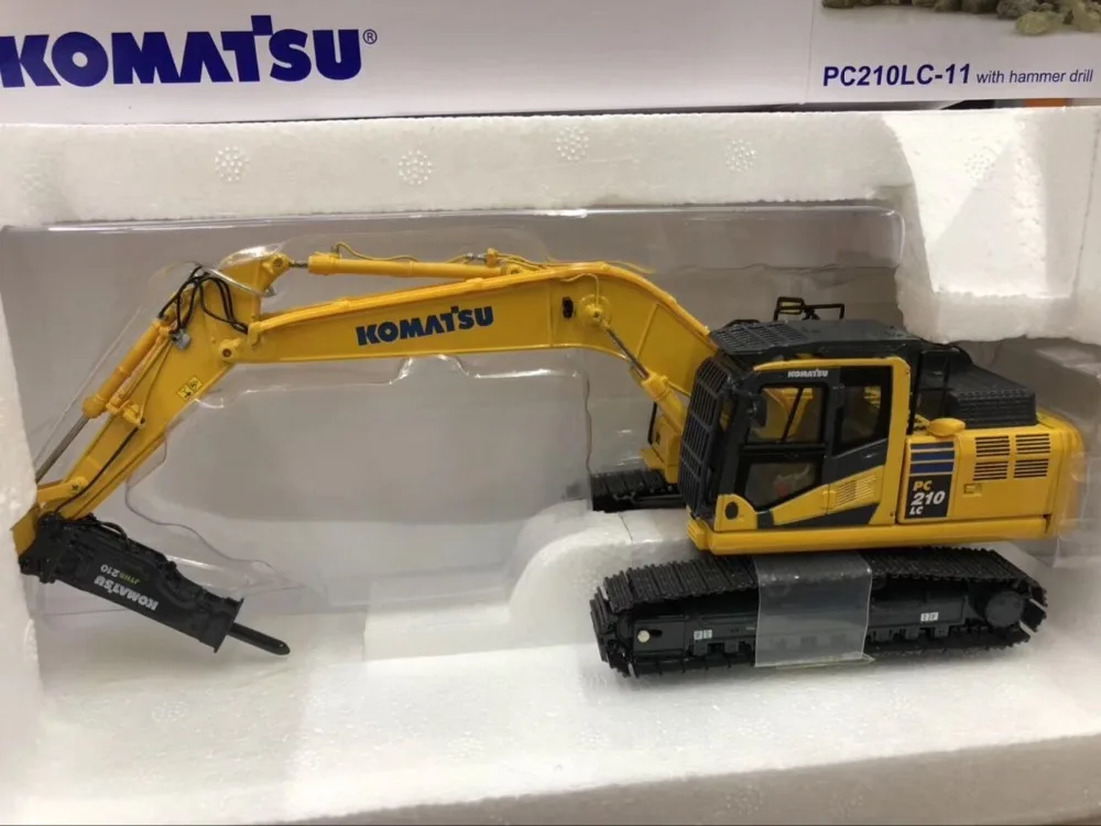 Komatsu PC210LC-11 With Hammer Drill Universal Hobbies 1:50 Scale Metal UH8140
