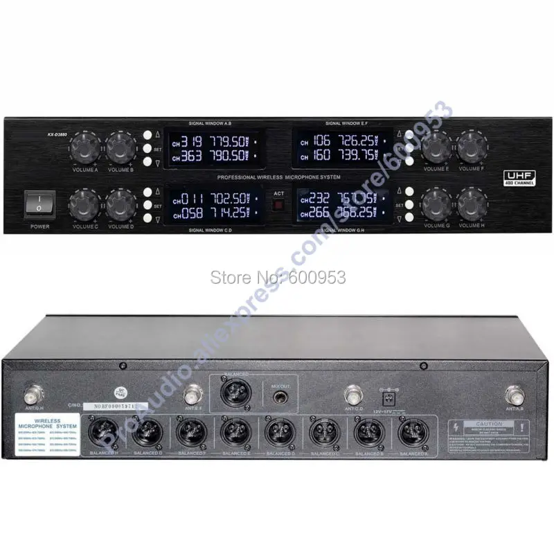 برو 8x50 قناة تعديل نظام uhf الرقمية اللاسلكية 4 4 lavalier ميكروفون الميكروفونات المحمولة