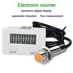 Электронный счетчик электронный цифровой дисплей автоматическая индукция промышленный перфоратор счетчик магнитная индукция пять