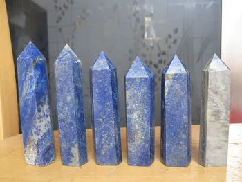 

598g(1.32lb) NATURAL PRETTY LAPIS LAZULI crystal POINT 6pcs