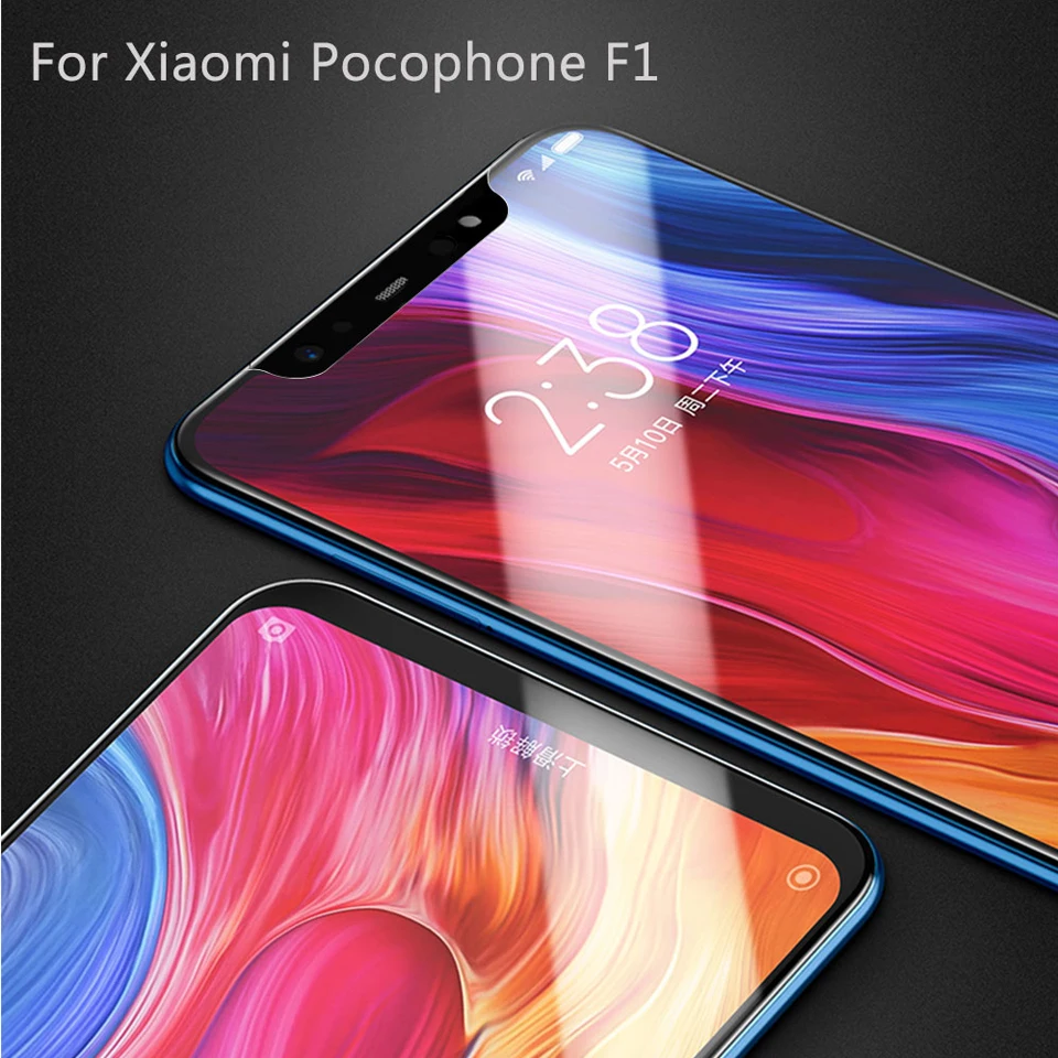Закаленное стекло для Xiaomi pocophone F1 Взрывозащищенная защита экрана премиум-класса