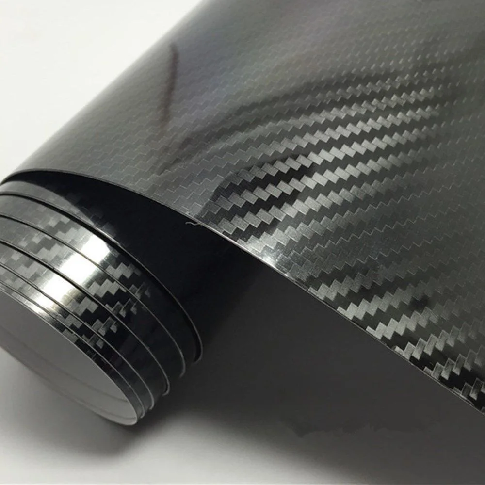 

5D Vinyl Film Sheet Carbon Fiber Car Sticker Glossy Wrapping Membrane Waterproof