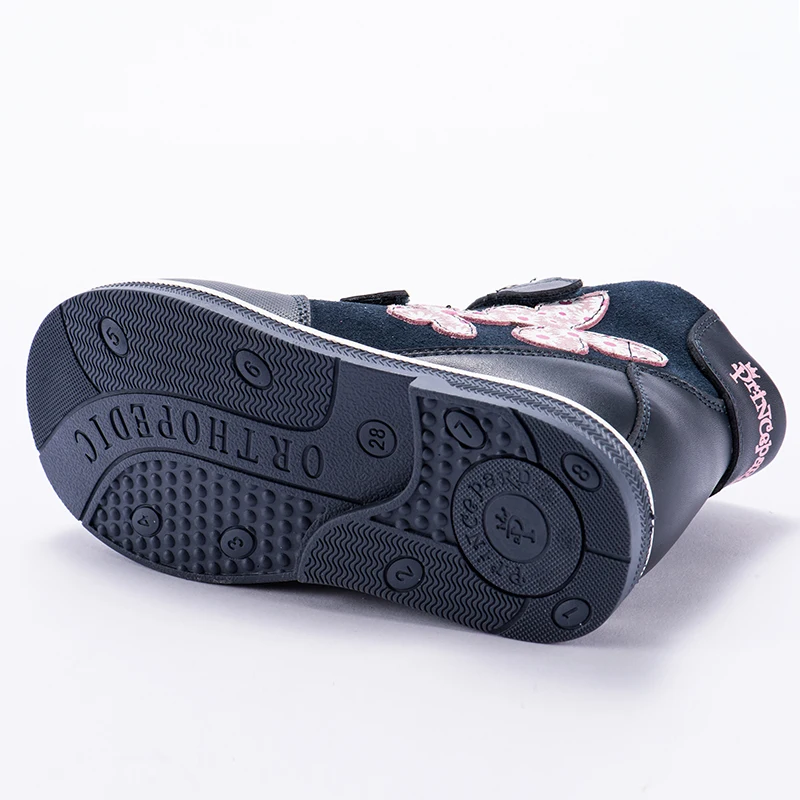 Princepard/ортопедическая обувь из натуральной кожи для детей; Новинка года; сезон осень-зима; бархатная подкладка; повседневные ортопедические ботинки для девочек и мальчиков