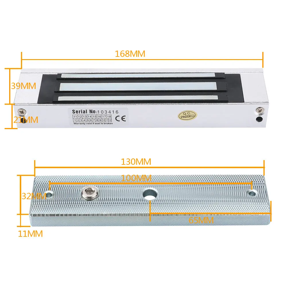 

Access Control Electric Magnetic Door Lock 180KG (350LB) 12V Electric Lock Holding Force High Quality Free Shipping
