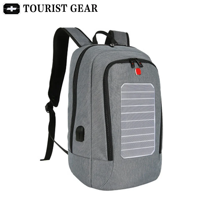 Солнечная приведенная в действие дизайнерский мужской рюкзак для mochila usb зарядки
