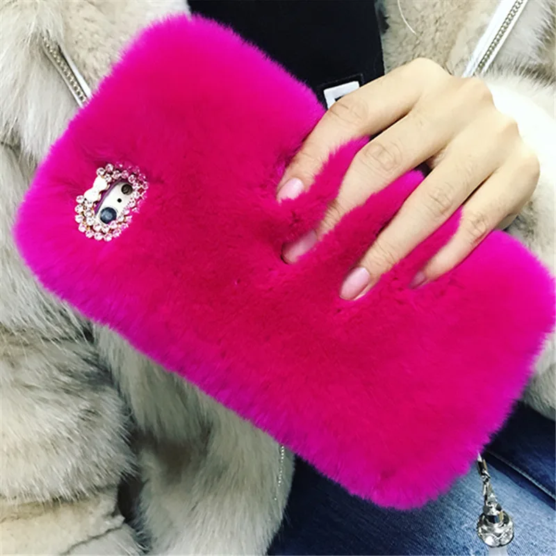 

For Huawei Mate 8 9 10 20 Lite Plus Nova 2 Plus 2S Cute Bunny Fluffy Rabbit Warm Hairy Fur phone bag Case soft TPU cover