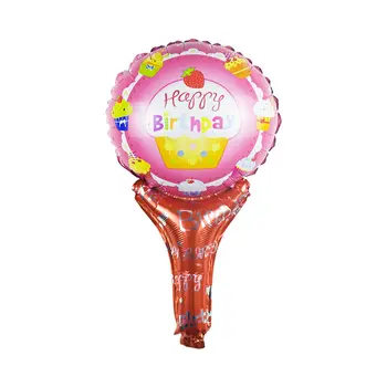 

Birthday balloons hand hold stick balon Happy Birthday Decoration balloon for party balloons air Balls inflatable Ballons 100pcs