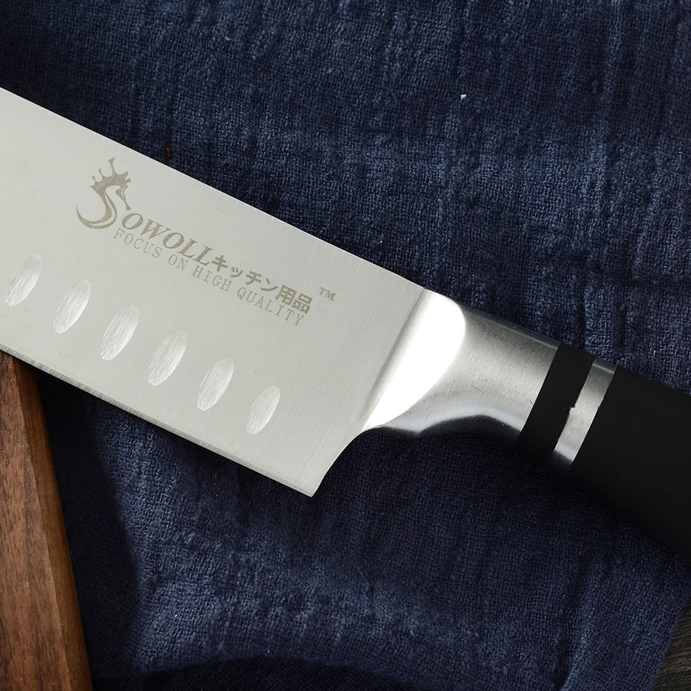 Sowoll кухонный нож из нержавеющей стали шеф-повара для нарезки хлеба Santoku разделочный обвалочный нож в японском стиле инструмент для приготовления пищи