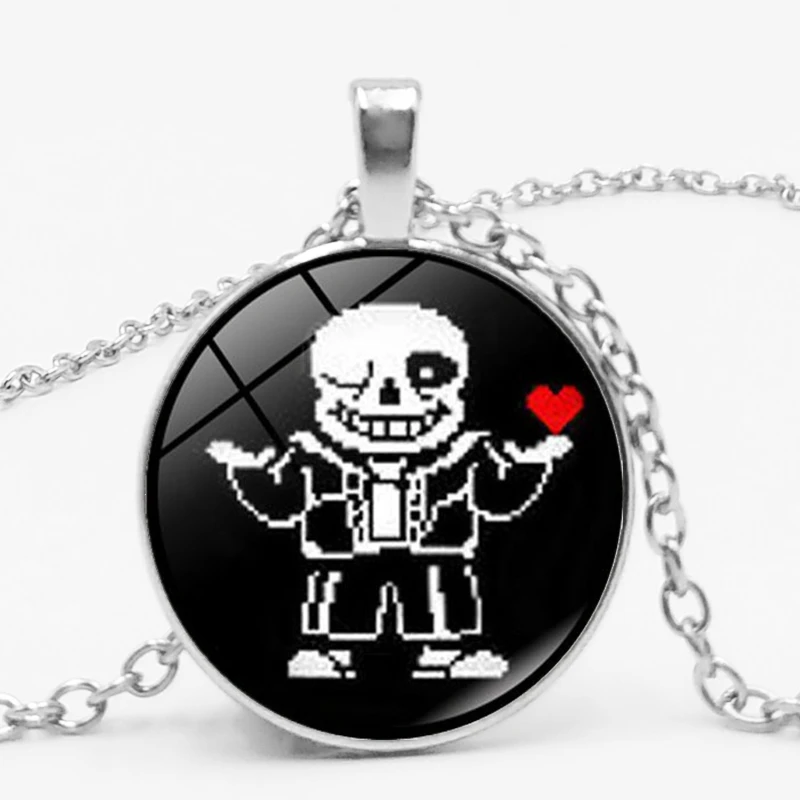 

2019 / New Hot Anime Surrounding Black Skeleton Glass Necklace Jewelry Necklace Pendant Necklace Retro Women's and Men's Gifts