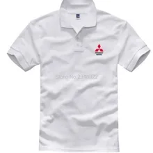 Новая летняя мужская женская рубашка поло Mitsubishi с коротким рукавом, топы для работы