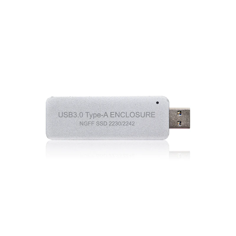 WBTUO LM 741U USB3.0 TYPE A на SSD Корпус чехол без кабеля для NGFF B key SATA протокол 2230 или 2242 M.2