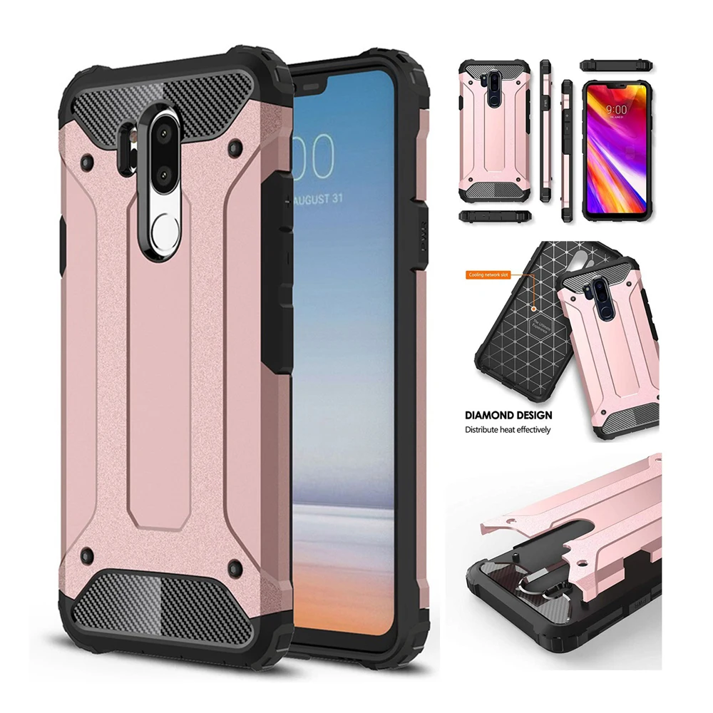 

Phone Case For LG G7 Hard PC With Soft TPU Case For LG G5 G6 G7 ThinQ Heavy Duty Armor Silicon Cover Shell Coque Capa Fundas
