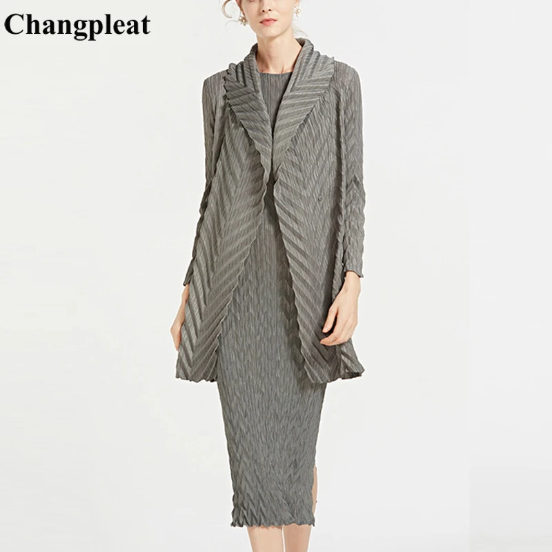 Changpleat 2019 Весна новое женское платье комплекты Miyak Плиссированное модное