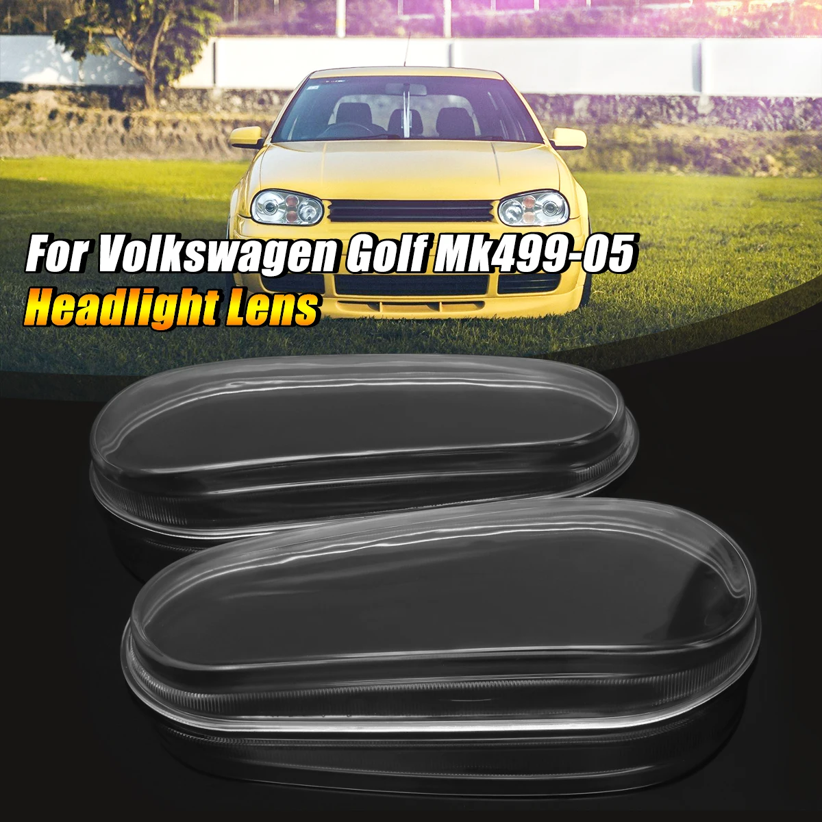 Car Glass Lens Headlight Lamp Housing Cover For VW MK4 Golf GTI R32