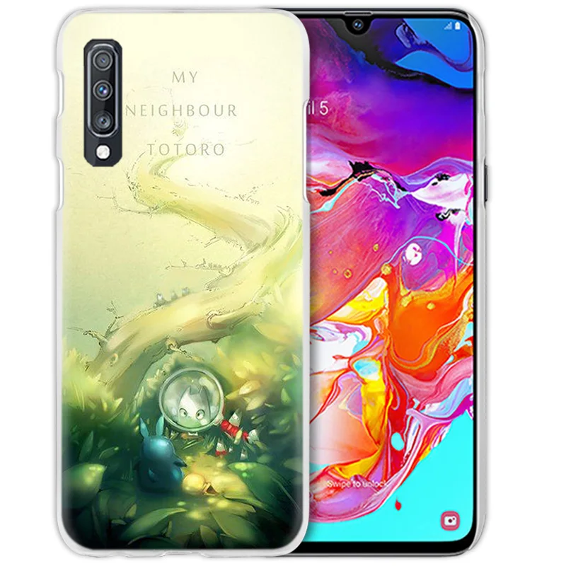 Studio Ghibli Унесенные призраками чехол для samsung Galaxy A50 A70 A20e A40 A30 A20 A10 A8 A6 плюс A9 A7 жесткий чехол для телефона с рисунком в виде крышка Away Totoro