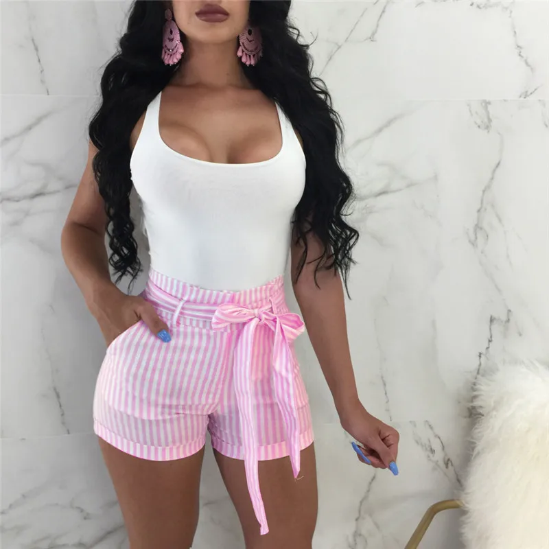 2018 High Waist Women Shorts Sexy Slim Summer Beach