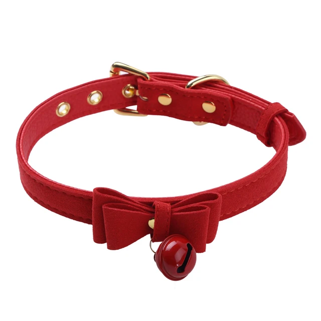 Cute Bow Tie Choker Collar with a Bell 1
