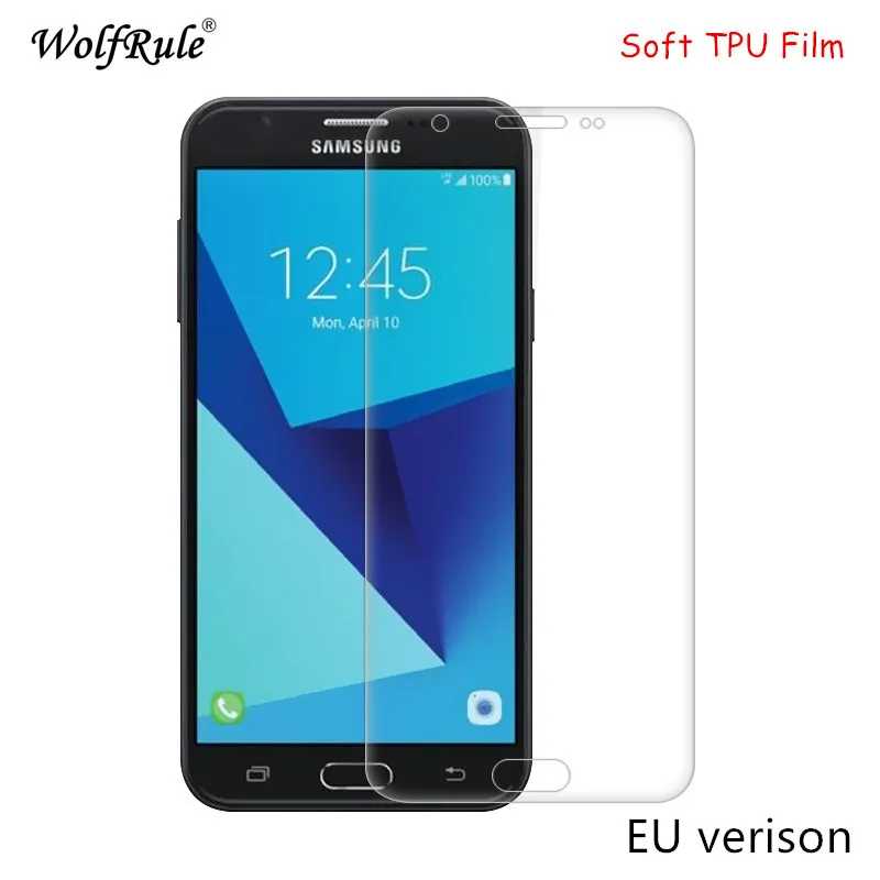 Защитная пленка на весь экран для samsung Galaxy J5 2017 из мягкого ТПУ мягкая с защитой от