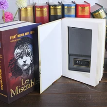 Metal Money Box Book Piggy Bank Keylock Password Safe Saving Book Coin Deposit Storage Box Home Decoration Accessories