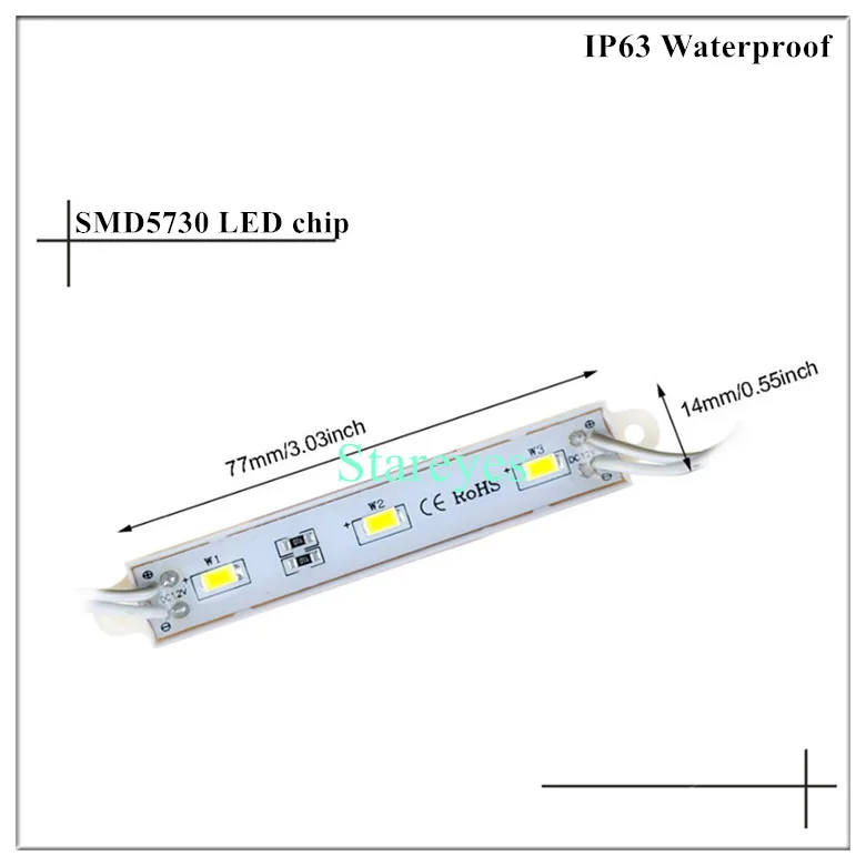 5000 шт. SMD 5630 5730 3 светодио дный DC12V светодио дный модуль IP63 IP65 Водонепроницаемый реклама светодио дный рекламы лампы накаливания Газа вывеска света