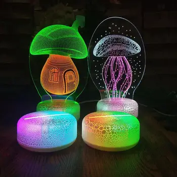 

Little White Rabbit Slide Night Lamp Bedside Feeding Dairy 3D Lamp Birthday Gift Atmosphere Colorful Effect 3D Led Night Light