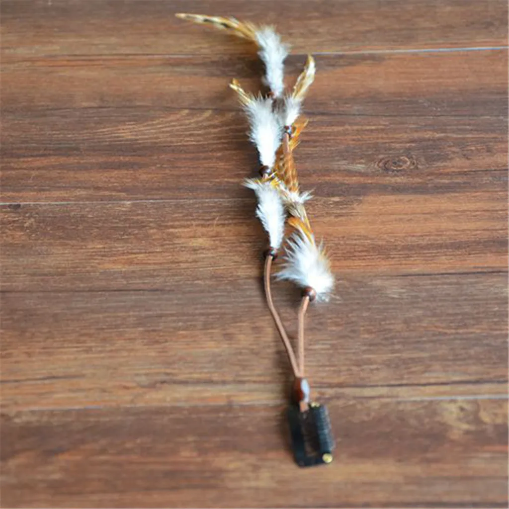 Behomian Ethnic Handmade Feathers Tassels Headband Hair Headpiece India Tribe Hippie Headband