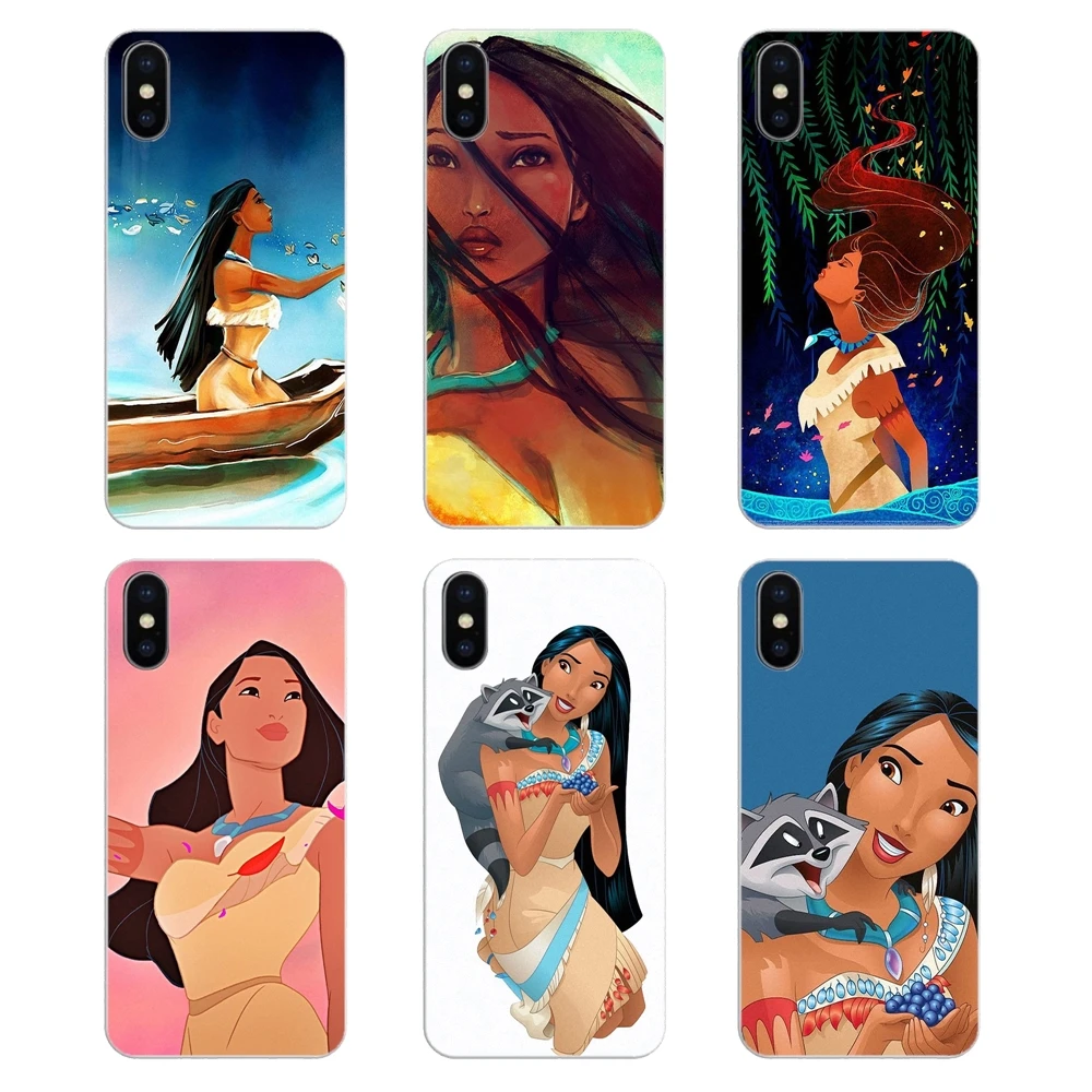 Мягкие чехлы для iPhone XS Max XR X 4 4S 5 5S 5C SE 6 6S 7 8 Plus Samsung Galaxy J1 J3 J5 J7 A3 A5 мультфильм Pocahontas