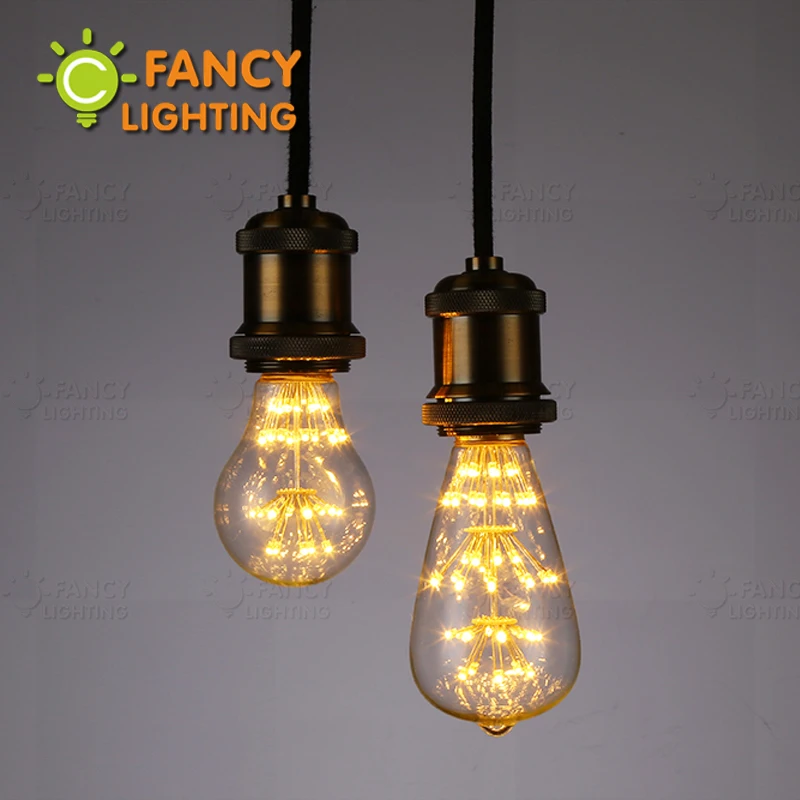 

Led lamp ST64/A60 Starry Sky lamp E27 220V Dimmable Decorative led bulb for Gift home/living room/bedroom decor 4W lampara led