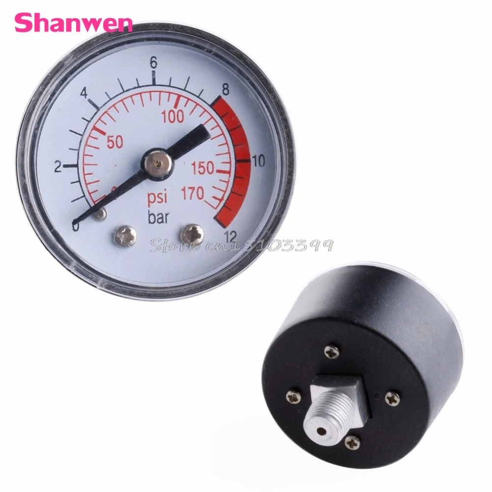 

Air Compressor Pneumatic Hydraulic Fluid Pressure Gauge 0-12Bar / 0-170PSI G08 Whosale&DropShip
