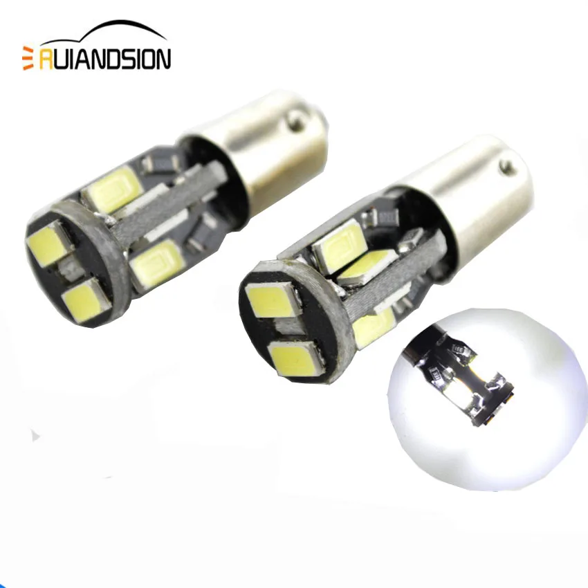 2/4 шт. Авто Обратный светодиодный canbus BAX9S сбоку H6W Canbus 10 5730 smd СВЕТОДИОДНЫЙ