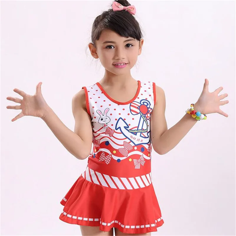Children swimsuit girls Korean version of the body skirt style children