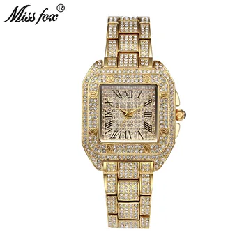 

Miss Fox Ladies Wrist Watches Women Fashion Watch 2017 Brand Casual Square Carter Women Watches Waterproof Female Quartz Watch