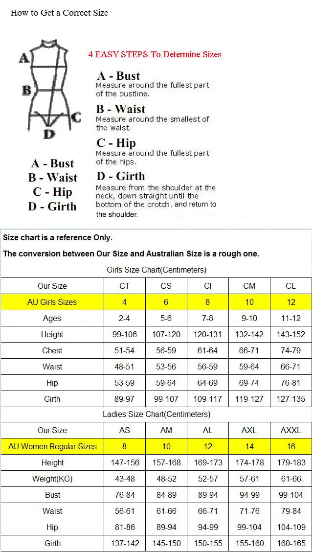 WEB SIZE CHART