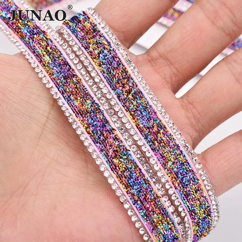 Shiny Resin Rhinestone Strip Tape Trims Ribbon Clothing Trimming Craft Acces DIY