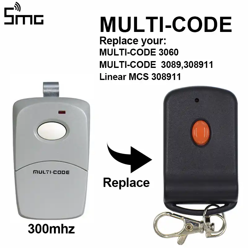 For 3060 Multi Code 10 Dip Switch Garage Door 300mhz Remote