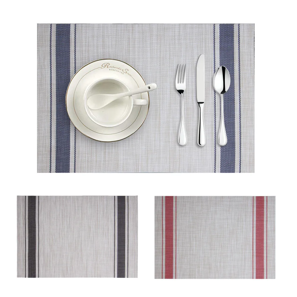 

Placemat Christmas Placemat Woven Non-slip PVC Insulation Placemat Washable Table Mats For Kitchen 45cmX30cm Table mat Dropshp