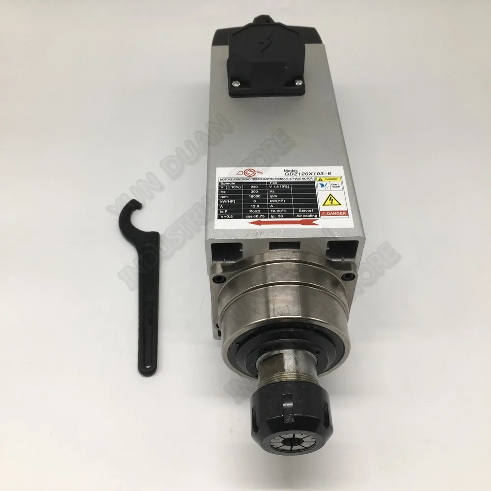 Changsheng 3PH 380 В 6 кВт 8hp ER32 диапазон переменного тока мотор шпинделя с воздушным