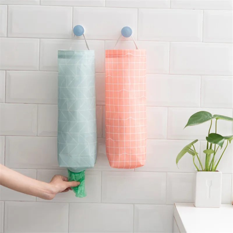 

LF Sxsounai 2019 Simple Home Oxford Grocery Bag Hanging Bag Modernized Multiple Styles Kitchen Organizer Garbage Storage bag